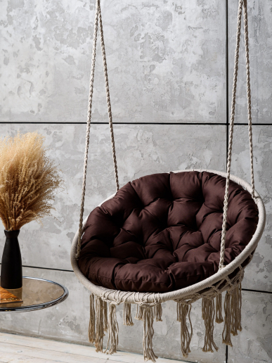 Круглая подушка для подвесных качелей (оксфорд) / Коричневый
