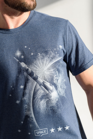 Мужская пижама "Космос" брюки (к/р) 1341-К / Черничный