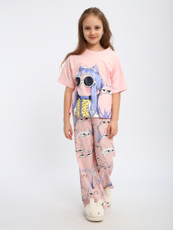 Детская пижама "Друзья" / Розовый