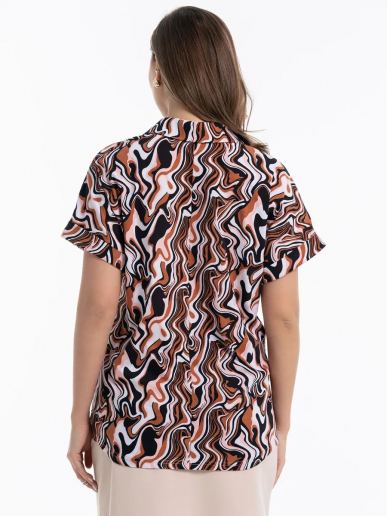 Женская блузка разноцветная / Розовый, белый