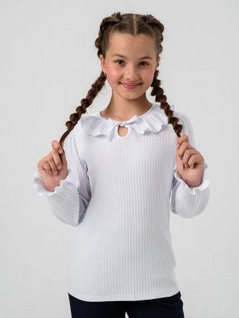 Детский джемпер "Дина" длинный рукав / Белый