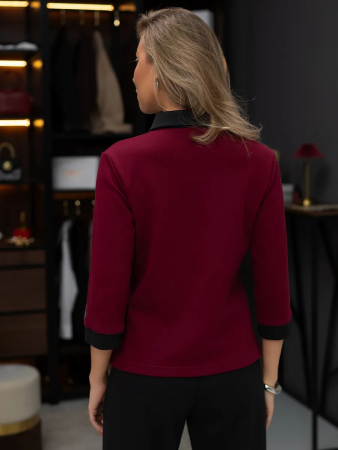 Женский жакет даблфейс / Бургунди