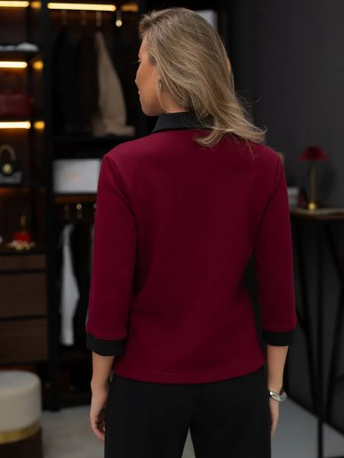 Женский жакет даблфейс / Бургунди