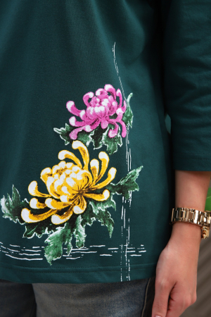 Женская туника 29537 / изумрудный