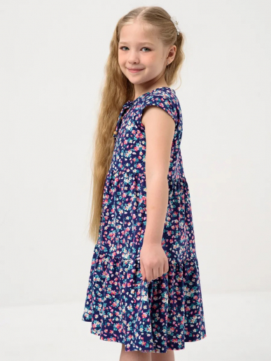Детское платье "Славянка" / Темно-синий