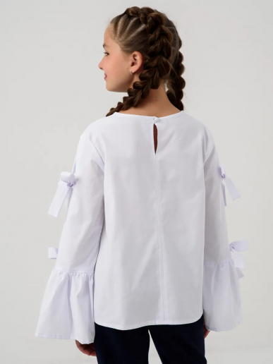 Детский джемпер "Лора" длинный рукав / Белый