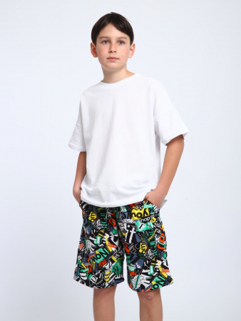 Детские шорты "Федор" / Зеленый граффити