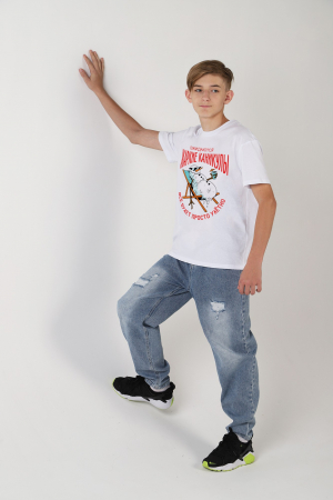 Детская футболка для мальчика Карнавал-2 / молочный