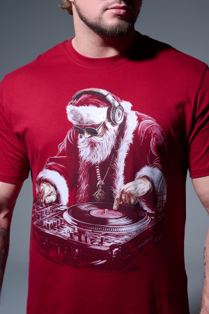 Мужская футболка 8581 / бордо+диско дедМ