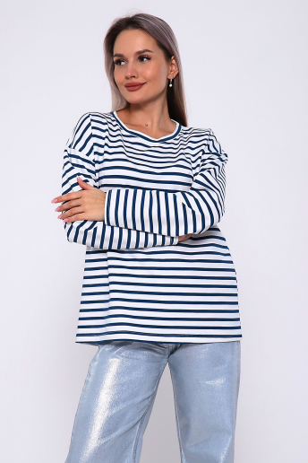 Женский лонгслив 731 / Синий дымка