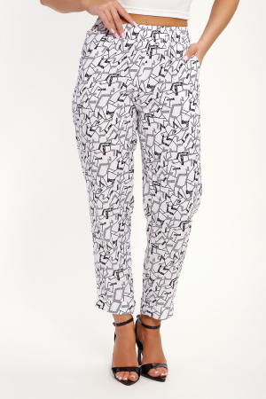 Женские брюки 32831 / черно-белый