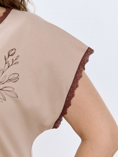 Женская пижама Вельвета-2 / бежевый