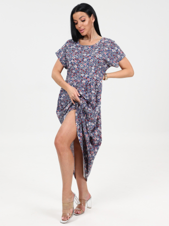 Женское платье М-982 / Цветок серый