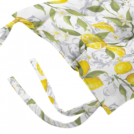 Подушка для стула "Самойловский текстиль" с тафтингом 40/40 Лимонная эстетика