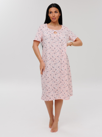 Женская сорочка Сор-90(К) / Розовый (цветы)