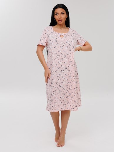 Женская сорочка Сор-90(К) / Розовый (цветы)