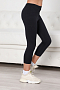 Легинсы подростковые из кулирки с лайкрой / черный