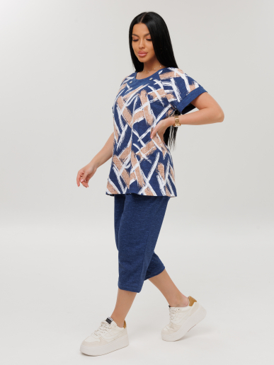 Женский костюм  К-119(К) / Синий (штрихи)