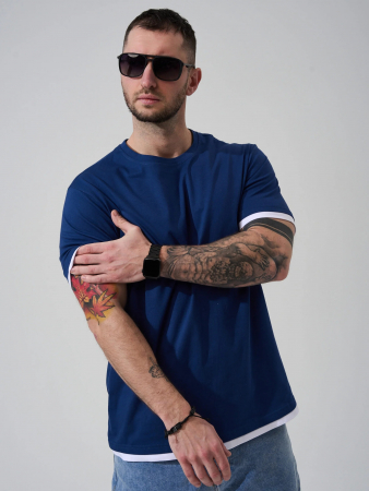 Мужская футболка "Типаж" 2290-К / Синий