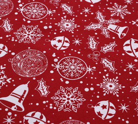 Скатерть рогожка / Снежинки 1