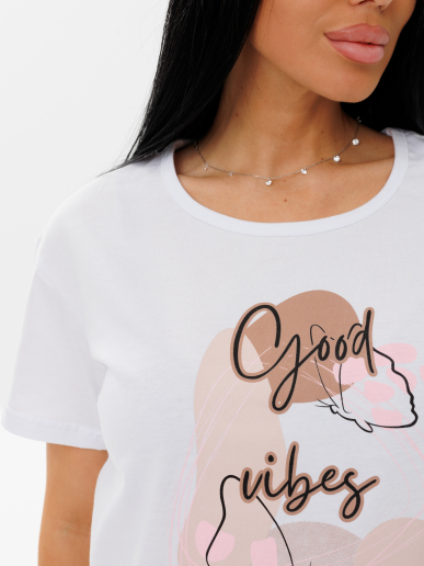 Женская пижама П-67(К) / Коричневый (надписи)