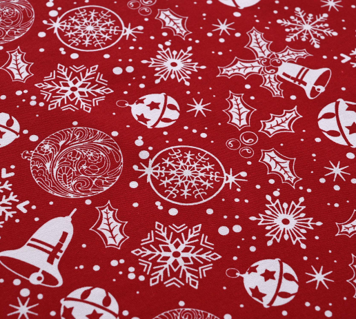 Скатерть рогожка / Снежинки 1