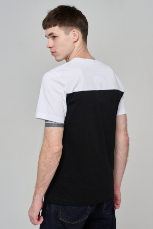 Мужская футболка 14482 / белый+черный