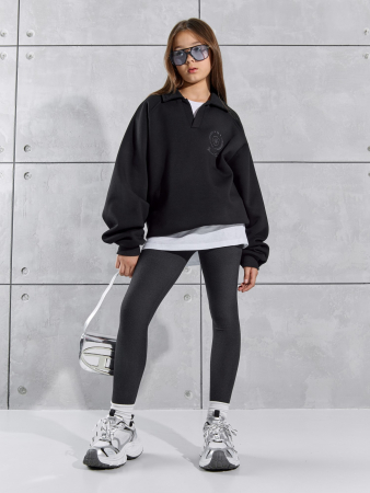 Брюки для девочки Силаник-1 / чёрный