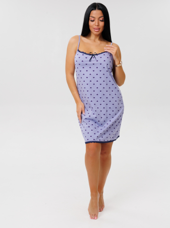 Женская сорочка Сор-96(К) / Сиреневый (сердечки)