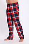 Брюки (макси) домашние мужские из кулирки / Красная клетка