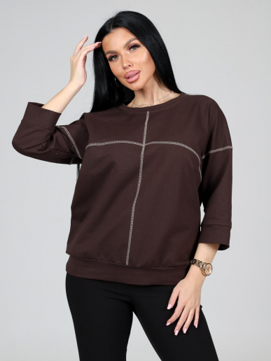Женский свитшот Николет / коричневый