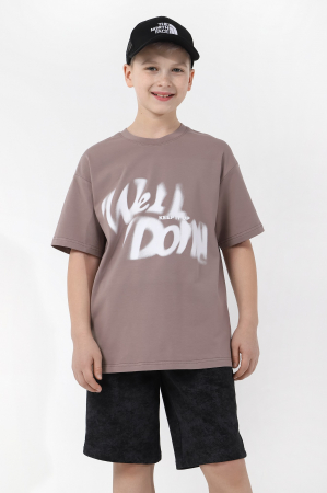 Детская футболка для мальчика Леон-3 / бежевый