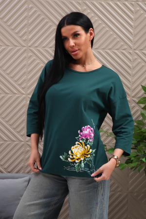 Женская туника 29537 / изумрудный