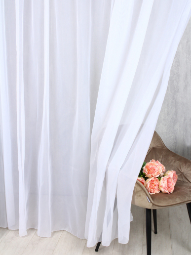 Тюль вуаль для кухни арт. TBL / Белый
