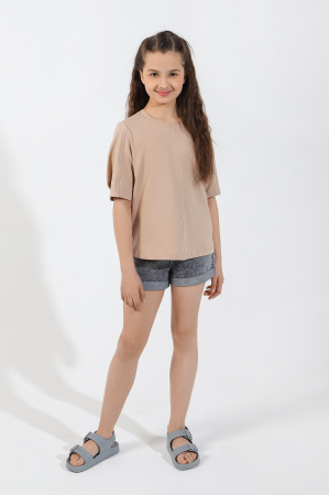 Футболка для девочки Гретта-4 / бежевый