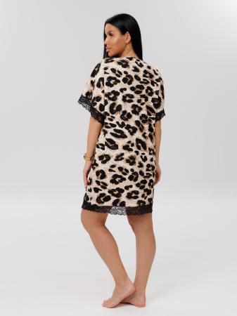 Женская сорочка Сор-112(Вис) / Бежевый (леопард)