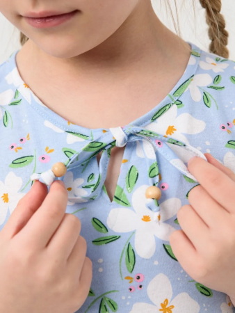 Детское платье "Славянка" / Голубой