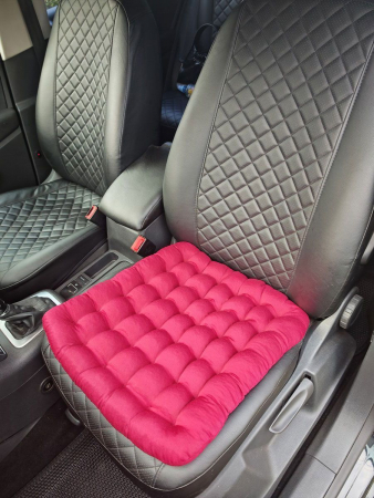 Подушка автомобильная на сиденье "АВТО-БИО" 50x45 / бордовая