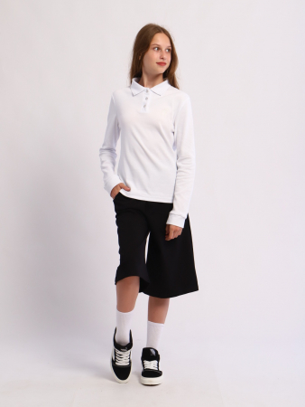 Детская футболка-поло "София" / Белый