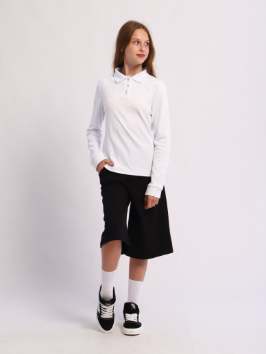 Детская футболка-поло "София" / Белый