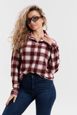 Женская рубашка 36995 / коричневый