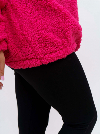 Женская толстовка мод.1770 (оверсайз) / Фуксия