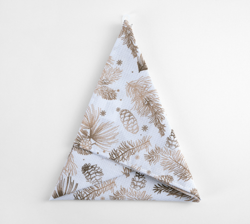 Полотенце вафельное кухонное / Зимний лес 1