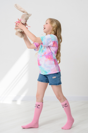 Детские гольфы Пантера (набор 2 пары) / розовый