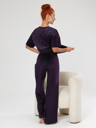 Женский костюм Элнора-Жаккард / сливовый