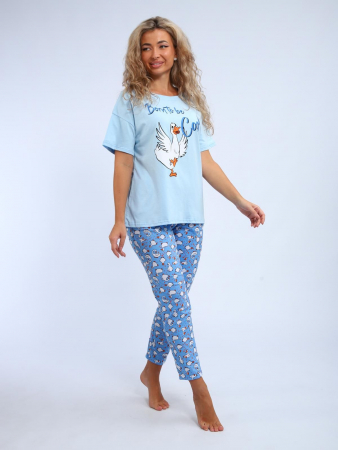 Женская пижама Веселина / голубой