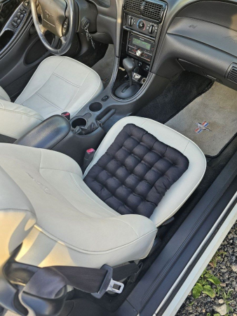 Подушка автомобильная на сиденье "АВТО-БИО" 40x40 / черная