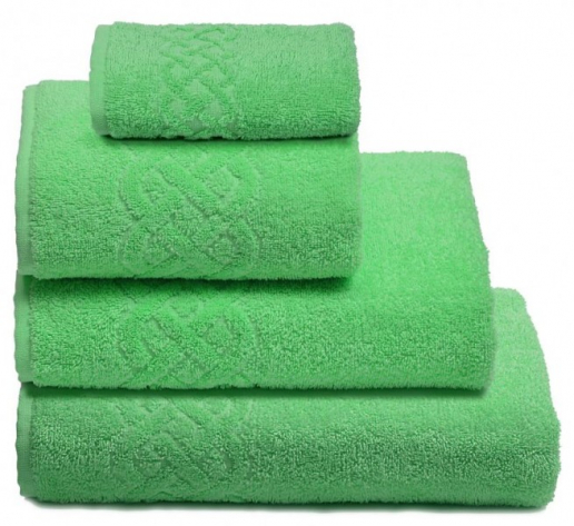 Полотенце махровое Донецкая Мануфактура Plait / Зеленый
