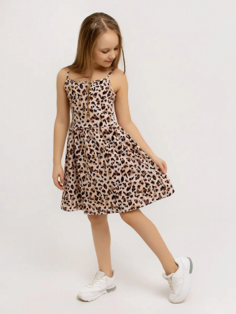 Детский сарафан "Кокетка" / Леопардовый арт. дк169л