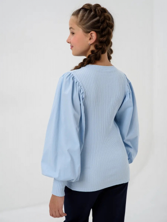 Детский джемпер "Доминика" длинный рукав / Голубой